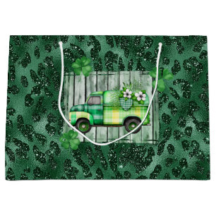 Bolsa De Regalo Grande Camión de época sembrado en el día de San Patricio