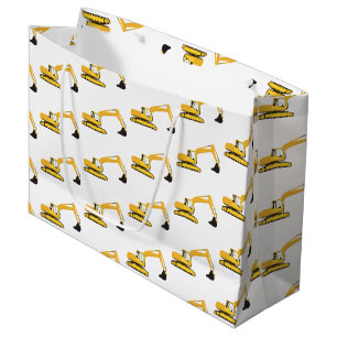 Bolsa De Regalo Grande Camiones de construcción de excavadoras
