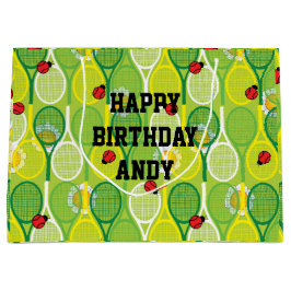 Bolsa De Regalo Grande Camisas de tenis con pájaros