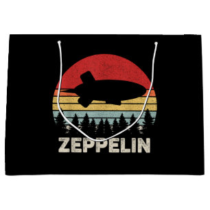 Bolsa De Regalo Grande Camiseta Vintage Retro Zeppelin Dirigible Aerostat