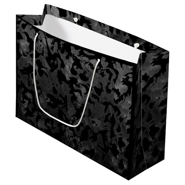 Bolsa De Regalo Grande Camo moderno - Negro y gris oscuro - camuflaje (Angulo Anverso)