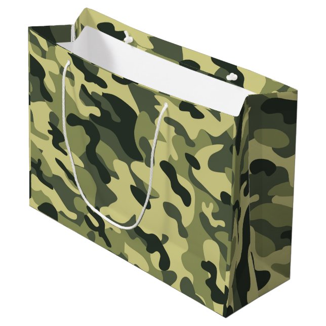 Bolsa De Regalo Grande Camo verde (Angulo Anverso)