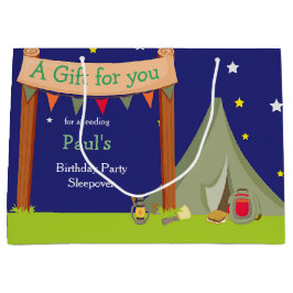 Bolsa De Regalo Grande Camping Cumpleaños Party Sleepover Khaki Green