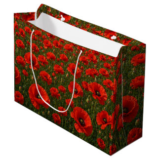 Bolsa De Regalo Grande Campo de amapolas