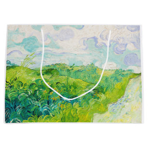 Bolsa De Regalo Grande Campos de Trigo Verde, Van Gogh