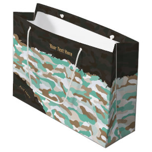 Bolsa De Regalo Grande Camuflaje Costero Personalizado Resistente