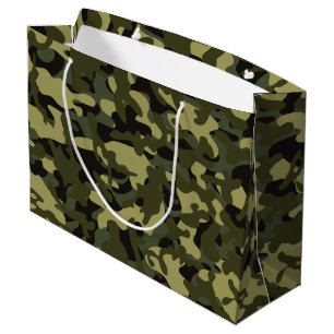 Bolsa De Regalo Grande Camuflaje de la Primavera del Euro