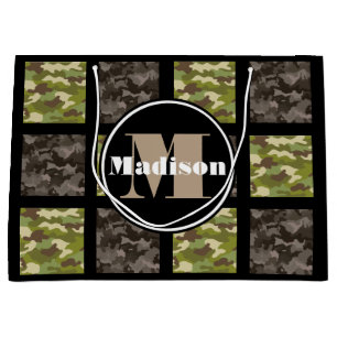 Bolsa De Regalo Grande Camuflaje mezclado w/Personalization