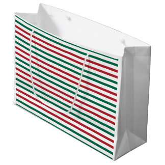 Bolsa De Regalo Grande Candy Cane Stripes