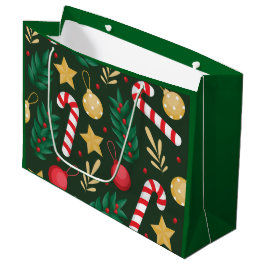Bolsa De Regalo Grande Candy Canes