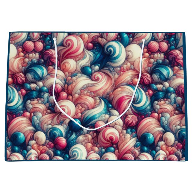 Bolsa De Regalo Grande Candy de algodón torcido (Anverso)