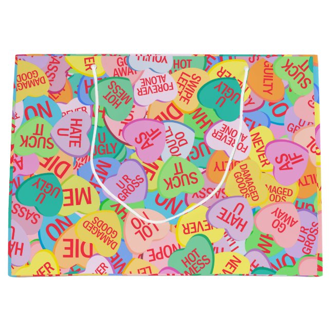 Bolsa De Regalo Grande Candy Hearts V. 2.0 (Anverso)