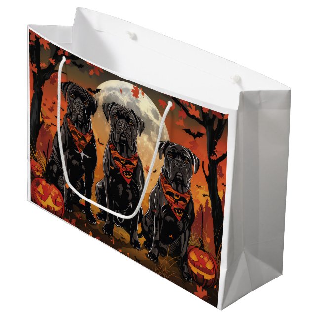 Bolsa De Regalo Grande Cane Corso Halloween Spooky (Angulo Anverso)
