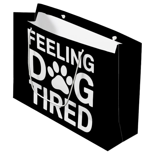Bolsa De Regalo Grande Cansado como un Perro (Angulo Anverso)