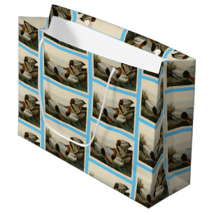 Bolsa De Regalo Grande Canvas respaldaron el pato de los pájaros de Améri