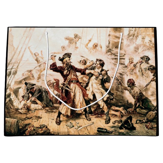 Bolsa De Regalo Grande Captura, barba negra pirata, venganza de la reina  (Anverso)