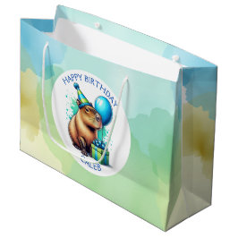 Bolsa De Regalo Grande  Capybara Themed Boy's Birthday Party Personalized