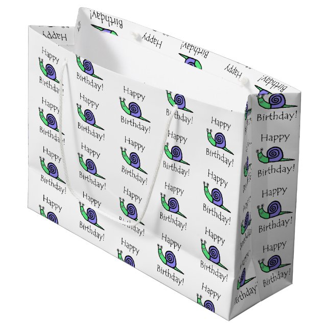 Bolsa De Regalo Grande Caracol del cumpleaños (Angulo Anverso)