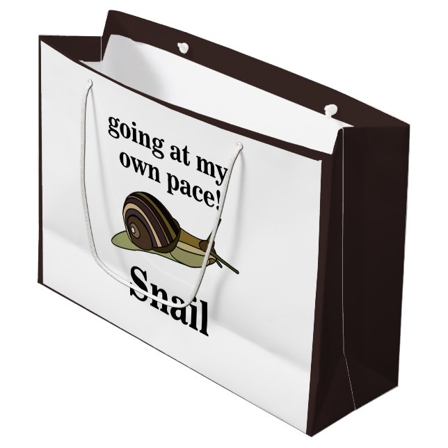 Bolsa De Regalo Grande Caracol En Mi Propio Caracol Funny Snail (Angulo Anverso)