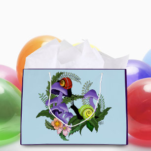 Bolsa De Regalo Grande Caracoles Cubanos Hongos Purpura