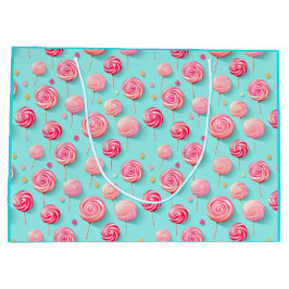 Bolsa De Regalo Grande Caramelo de Chupachups Divertidos Rosas y Azules e
