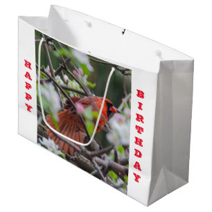 Bolsa De Regalo Grande Cardenal masculino en primavera