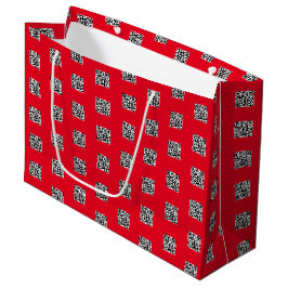 Bolsa De Regalo Grande Carga tu propio código QR | Patrón simple repetiti