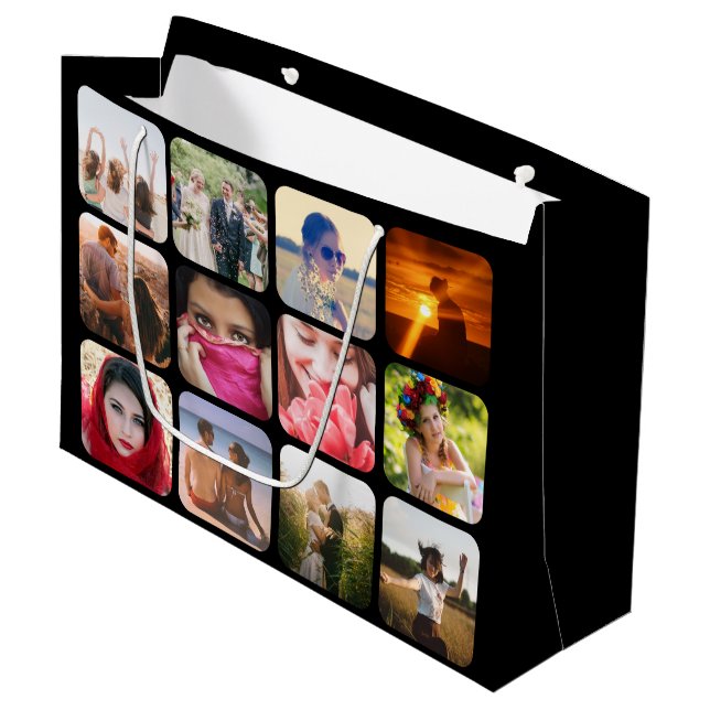 Bolsa De Regalo Grande Cargar tu foto (Angulo Anverso)