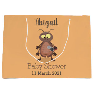 Bolsa De Regalo Grande Caricatura divertida de una cucaracha linda