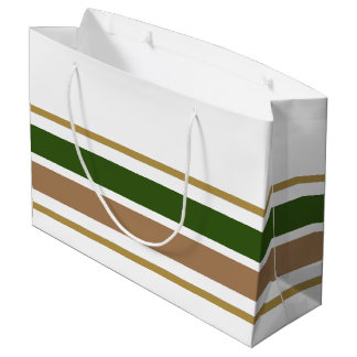 Bolsa De Regalo Grande Carreras Verde Marrón Verde Oscuro Y Divertido En