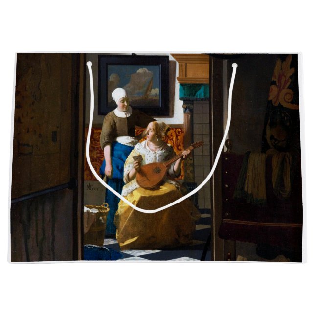 Bolsa De Regalo Grande Carta de amor, Johannes Vermeer (Anverso)