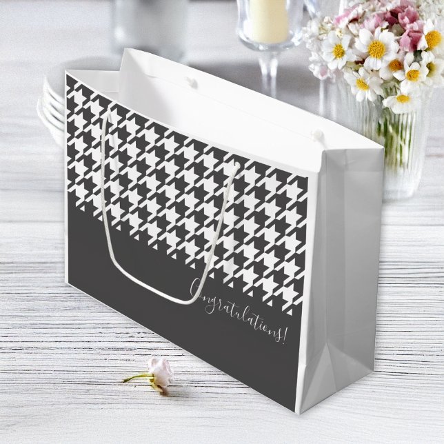 Bolsa De Regalo Grande Cartuela blanca y negra clásica moderna (Subido por el creador)