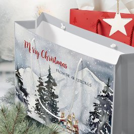 Bolsa De Regalo Grande Casa de conejos cantores en acuarela estilo Cottag