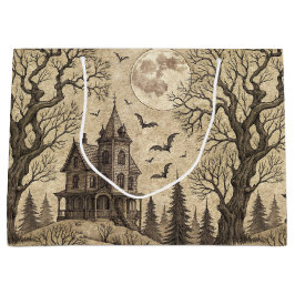 Bolsa De Regalo Grande Casa de época y luna llena