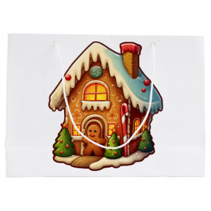 Bolsa De Regalo Grande Casa de pan de jengibre
