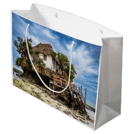 Bolsa De Regalo Grande Casa pintoresca en un bosque tropical de coral