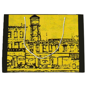 Bolsa De Regalo Grande Casas y fachadas de tiendas y torre de agua de Yel