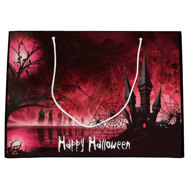 Bolsa De Regalo Grande Castillo de Halloween Haunted (Anverso)
