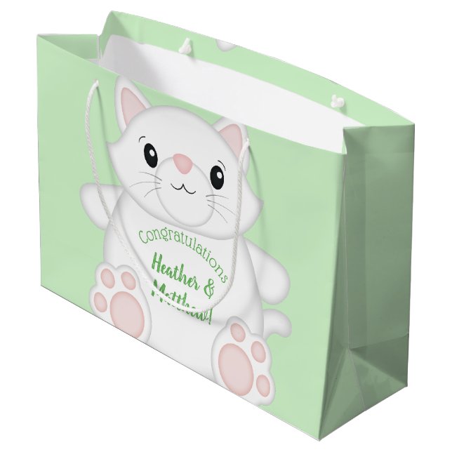Bolsa De Regalo Grande Cat Baby Shower Kitty (Angulo reverso)