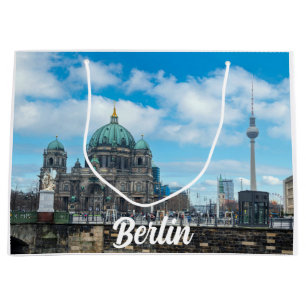 Bolsa De Regalo Grande Catedral de Berlín y torre de televisión en Berlín
