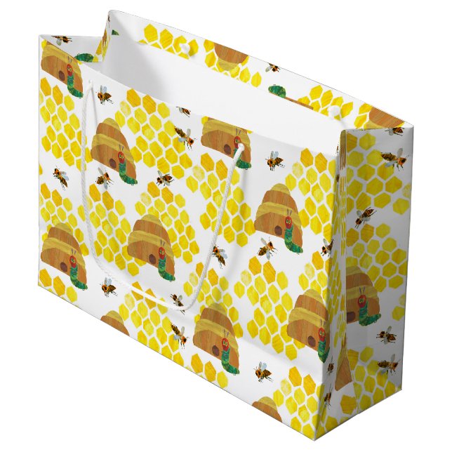 Bolsa De Regalo Grande Caterpillar de Hambre | Guardar el patrón de abeja (Angulo Anverso)