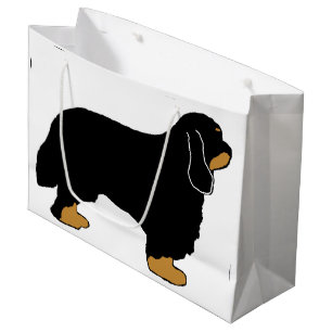 Bolsa De Regalo Grande Cavalier King Charles negro y tan silo