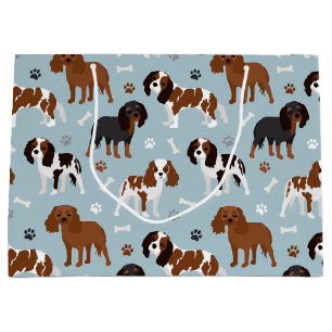 Bolsa De Regalo Grande Cavalier King Charles Spaniel Paws and Bones