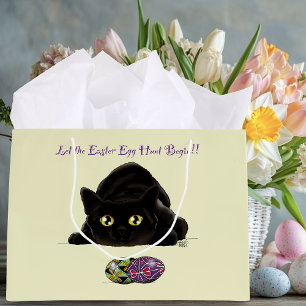 Bolsa De Regalo Grande Caza de Huevos de Pascua de Gato Negro Fiesta Amar