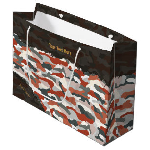 Bolsa De Regalo Grande Cazadora de Camuflaje de Otoño Personalizada