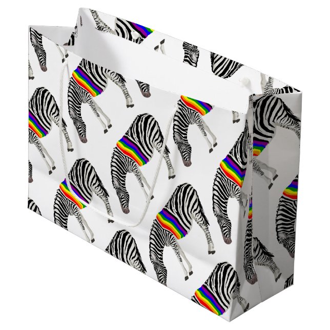 Bolsa De Regalo Grande Cebra de LGBT (Angulo Anverso)
