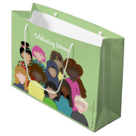 Bolsa De Regalo Grande Celebración de mujeres, igualdad, bolso del regalo