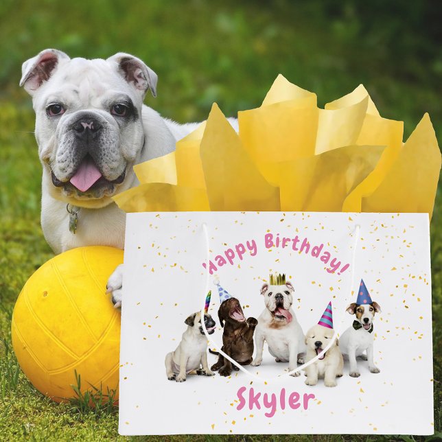 Bolsa De Regalo Grande Celebración de Perro de Cumpleaños del mascota | R (Subido por el creador)