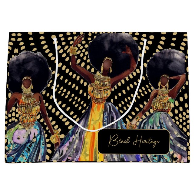 Bolsa De Regalo Grande Celebrando la herencia negra (Anverso)