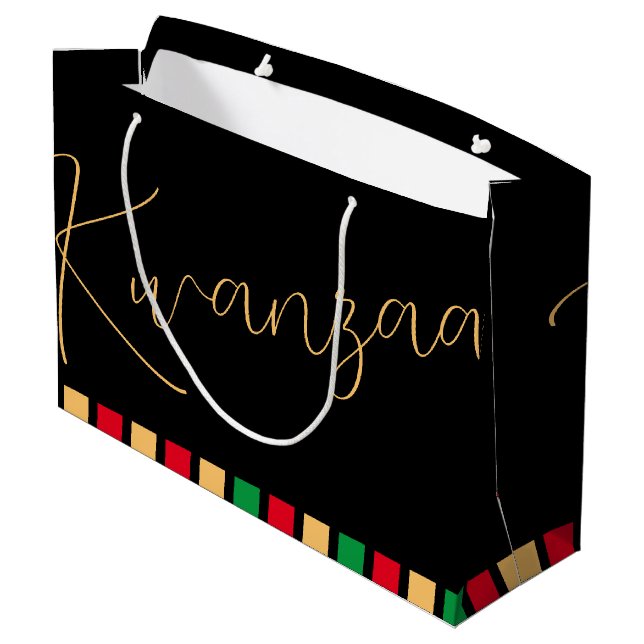 Bolsa De Regalo Grande Celebrar Kwanzaa (Angulo reverso)
